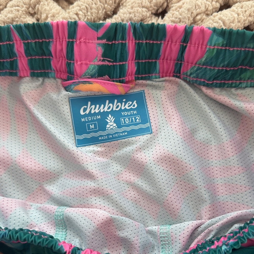 Tropical Print Pink Boys chubbies Drawstring Shorts - Picture 5 of 7